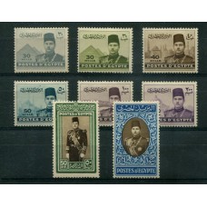 EGIPTO 1939 Yv 213/9 SERIE COMPLETA DE ESTAMPILLAS NUEVAS CON GOMA MUY LINDA Y RARA 45 EUROS